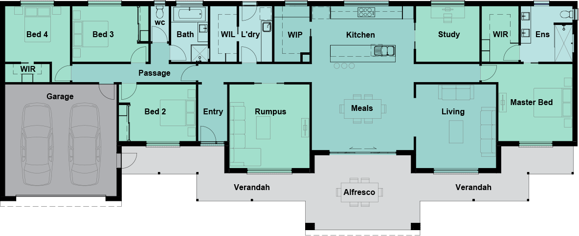 Barkley Floor Plan at Lewis Dickson Homes in northeast Victoria and southern New South Wales