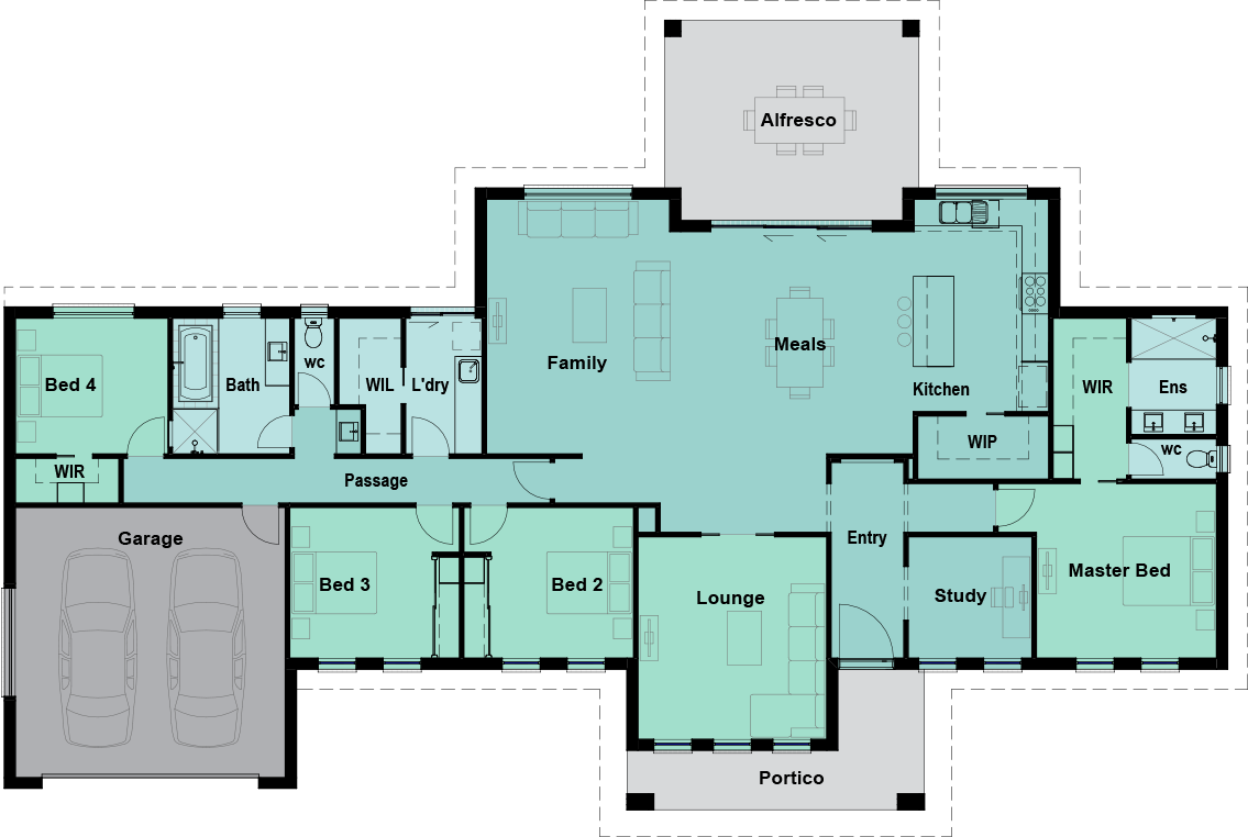 Hamilton Floor Plan at Lewis Dickson Homes in northeast Victoria and southern New South Wales